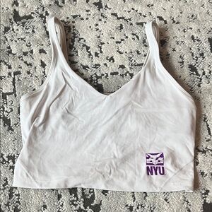 NYU Lululemon Women's White Crop Top